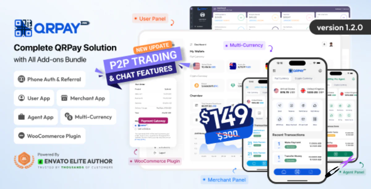 QRPay Pro - Complete QRPay Solution with All Add-ons Bundle